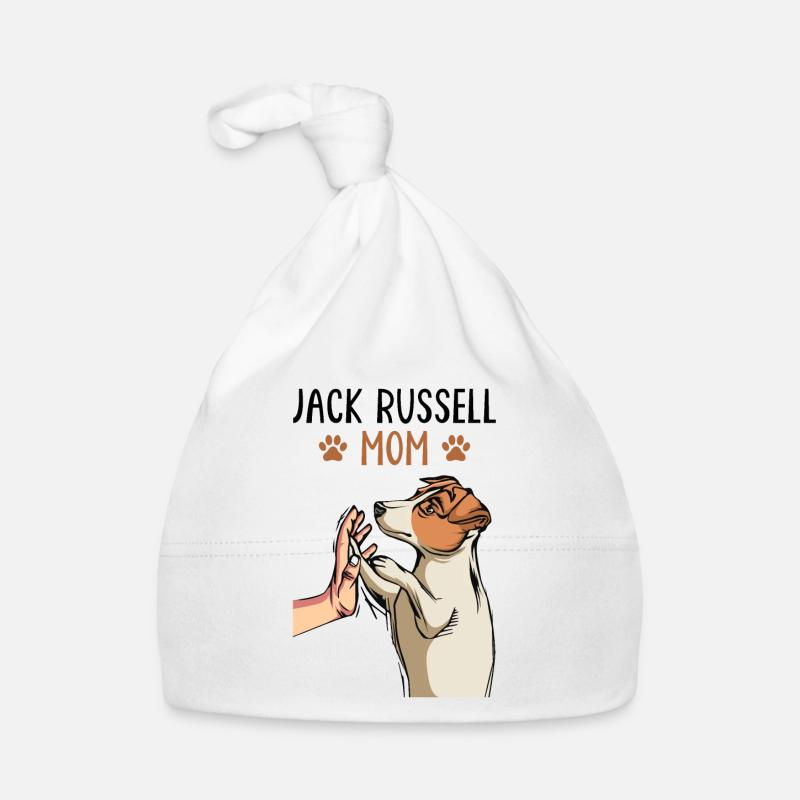 Jack Russell Terrier Mama Cadeau - Bonnet bio Bébé - blanc