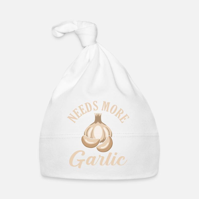 Garlic Vampire Fun Pun Needs More Organic Baby Cap