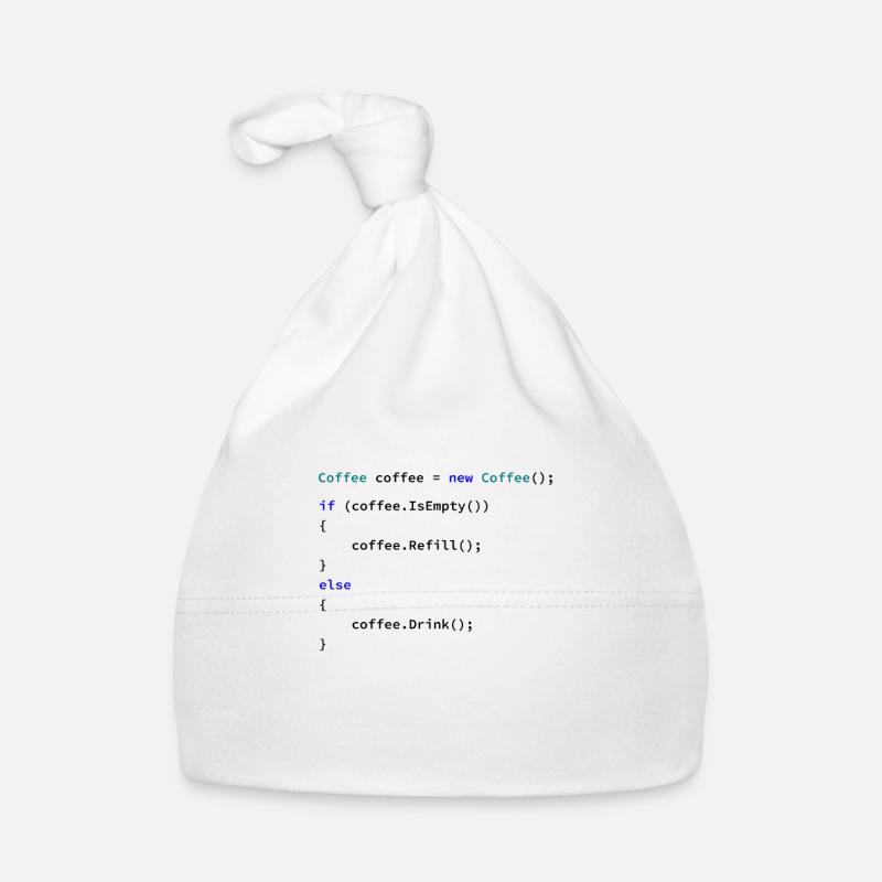 Coffee, When coffee empty refill, otherwise drink Organic Baby Cap