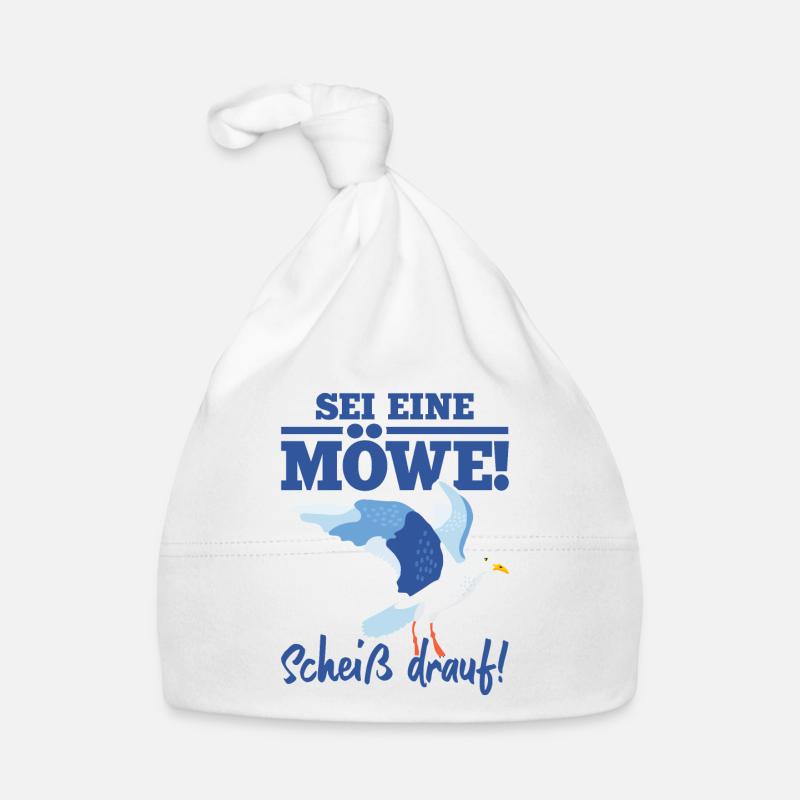 Ostsee Sei Eine Möwe Scheiß Drauf Moin Urlaub Küst Baby Bio-Mütze