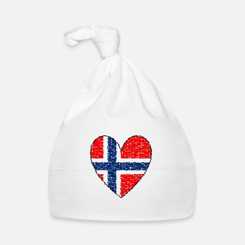 Norwegen Herz Baby Bio-Mütze