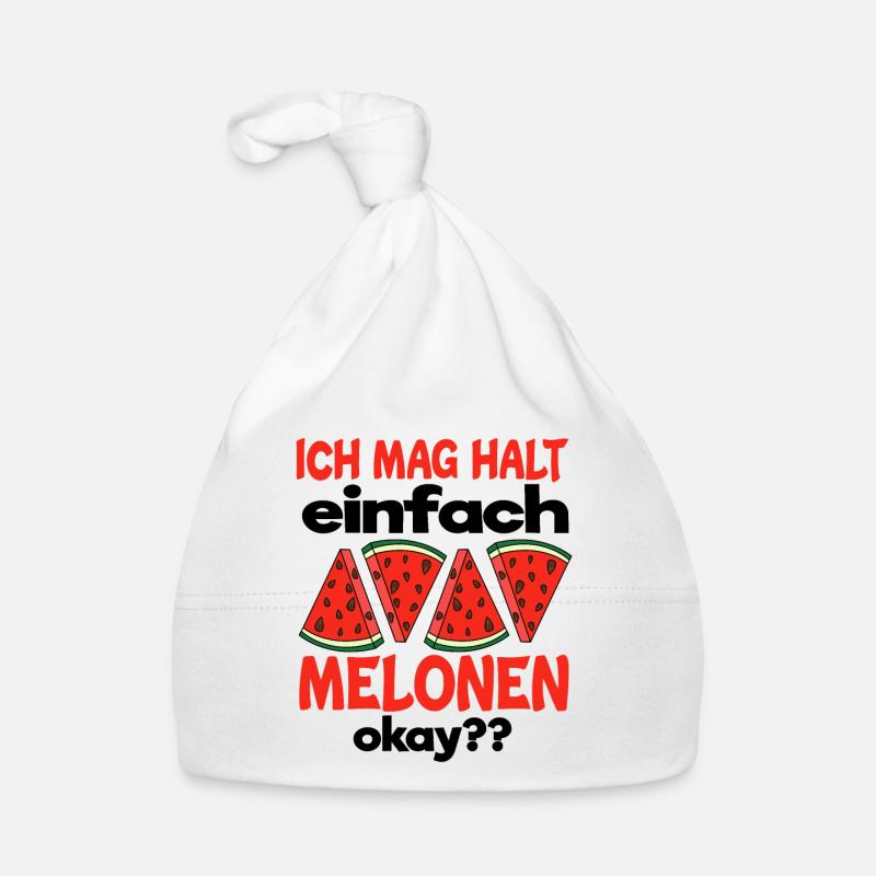 Melone - Baby Bio-Mütze - Weiß