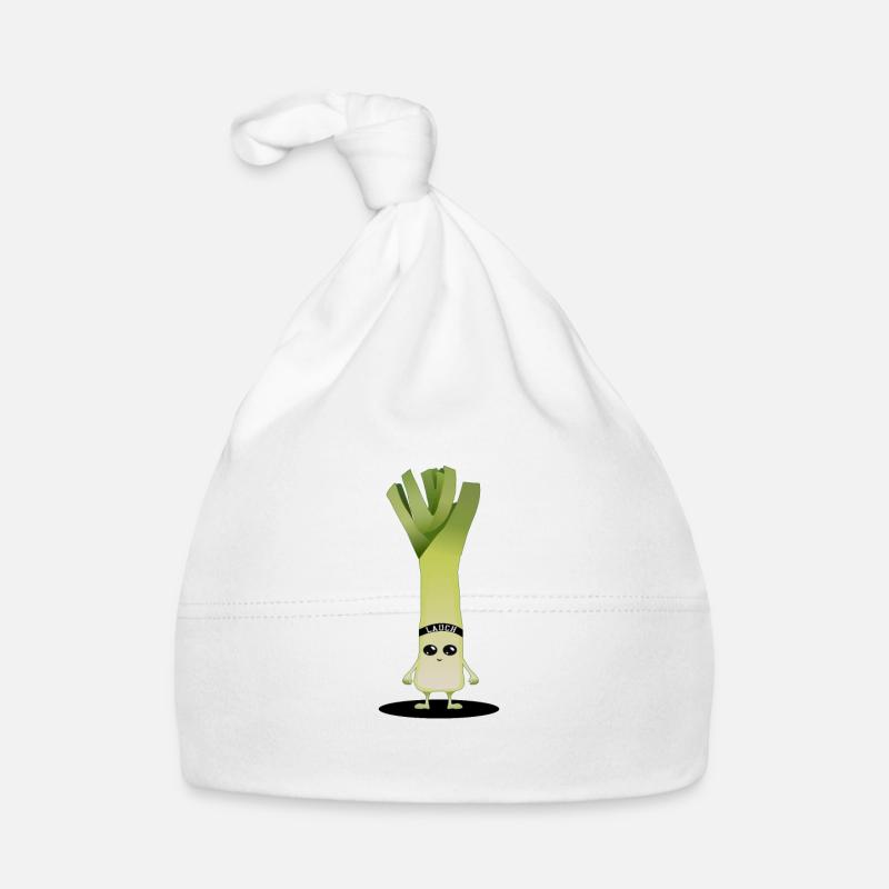 Poireaux - Bonnet bio Bébé - blanc