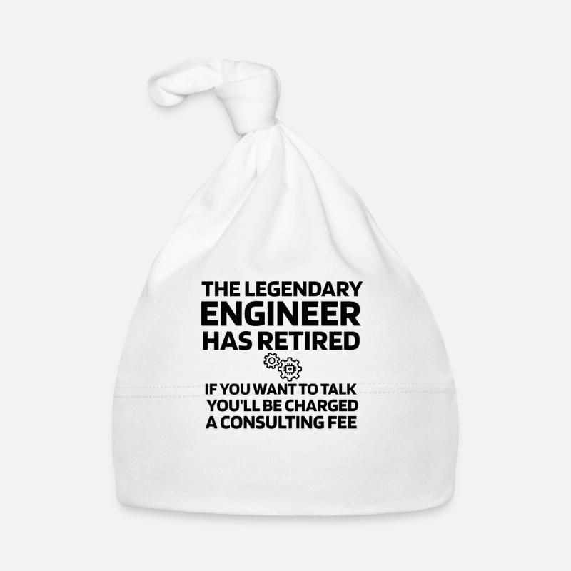 Engineer Retirement Retirement Gift Funny - Organic Baby Cap - white