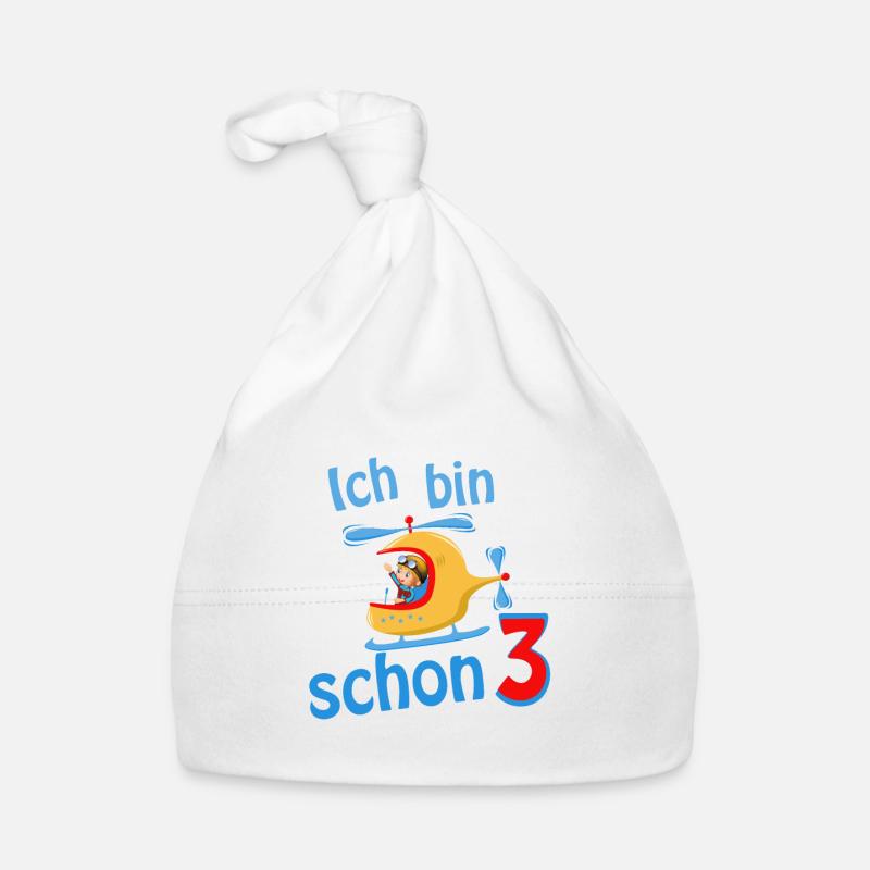 ich bin schon 3 Baby Bio-Mütze