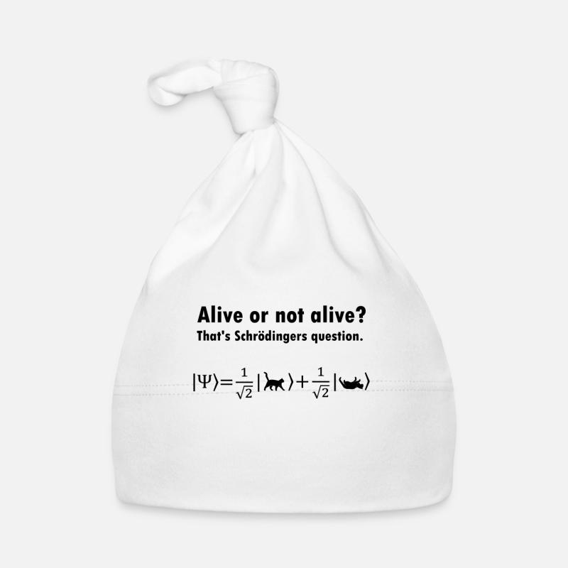 Schrödingers Katze - Physiker Geschenk Physik Nerd - Baby Bio-Mütze - Weiß