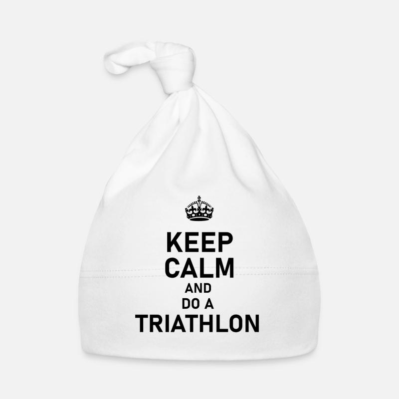 Keep Calm And Do A Triathlon - Triathlet Geschenk Baby Bio-Mütze