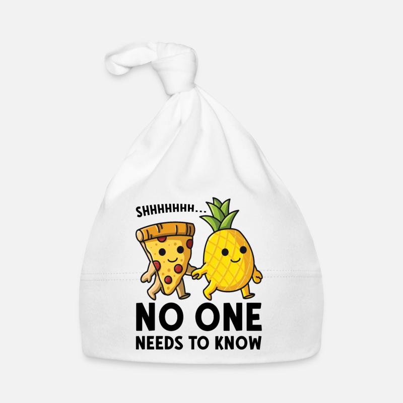 No One Needs to Know Pizza Hawaii Partnerlook Baby Bio-Mütze