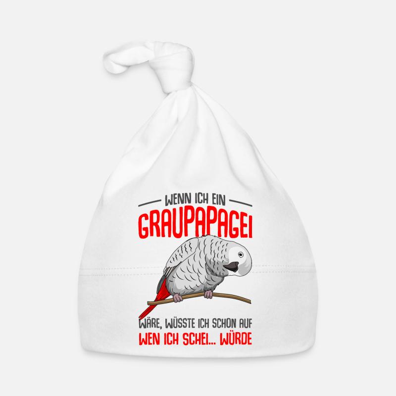 Graupapagei Baby Bio-Mütze