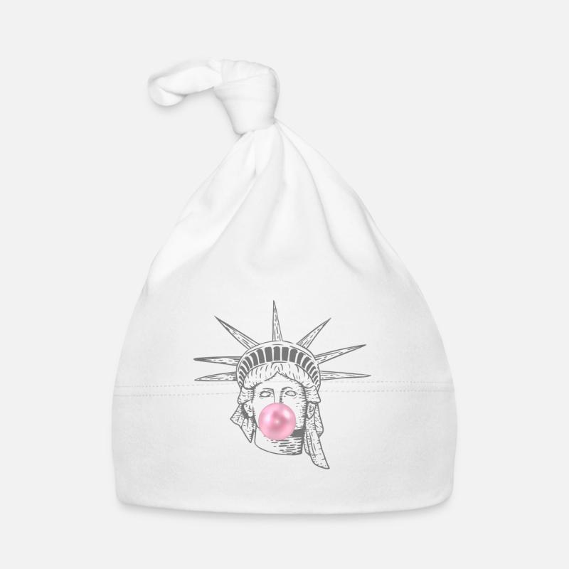 FREIHEITSSTATUE KAUGUMMI Geschenk Humor Baby Bio-Mütze