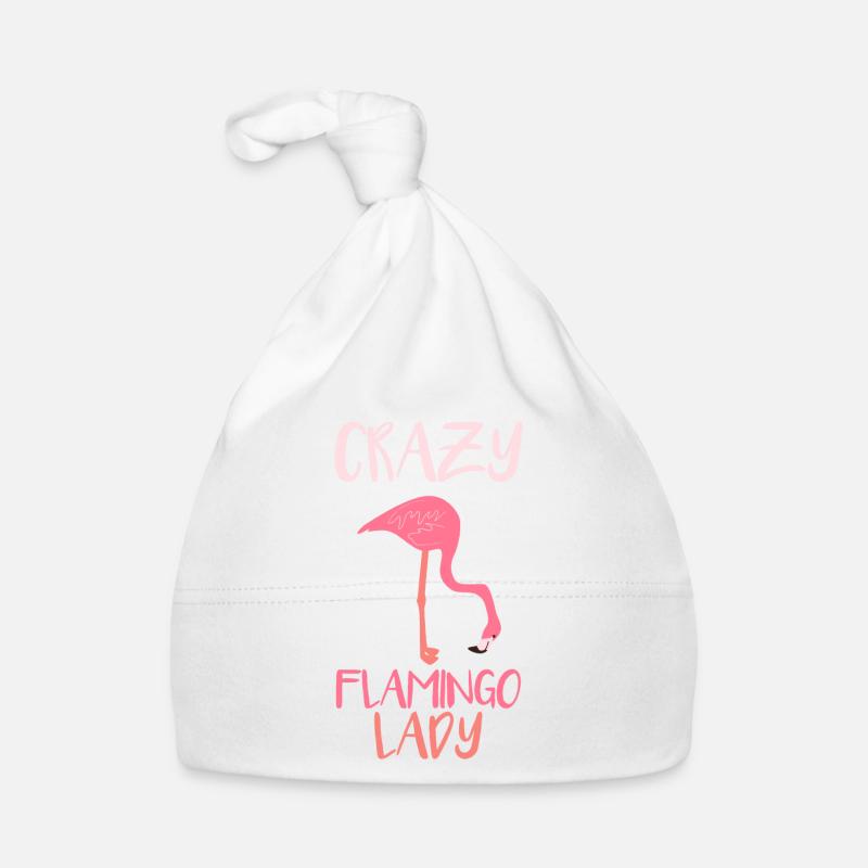 Flamingo Pink Rot Tier Baby Bio-Mütze