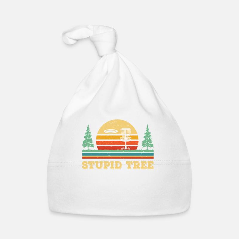 Disc Golf T Shirt Retro Stupid Tree Tshirt Disc Go Bonnet bio Bébé