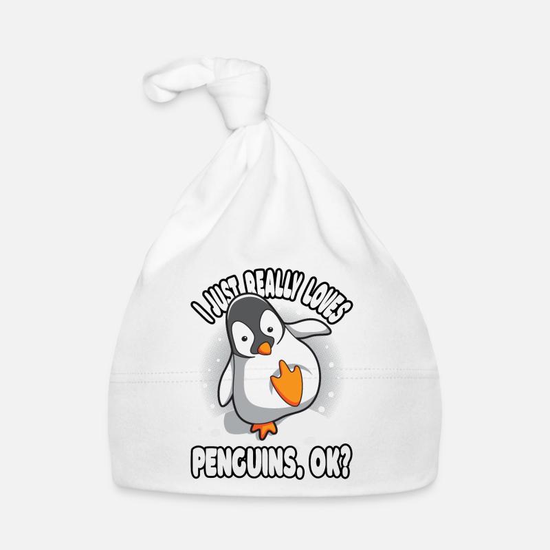 Pingouin Pôle Sud Antarctique Drôle de sort Cadeau - Bonnet bio Bébé - blanc