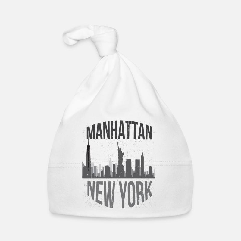 New York - Bonnet bio Bébé - blanc