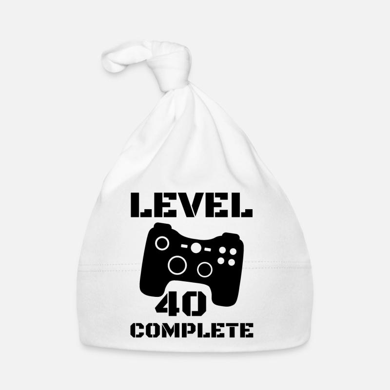 Gaming Level 40 Jeu 40. Jeu de jeu d’anniversaire gamer Bonnet bio Bébé