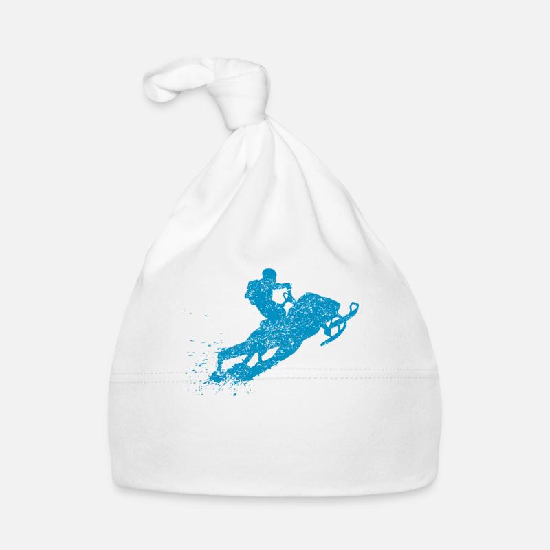 Snowmobile Snowmobile Gift Retro Vintage Organic Baby Cap