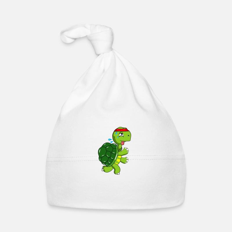 Jogging Turtle Organic Baby Cap