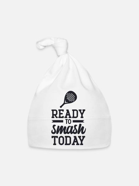 ready to smsh today- Padel tennis - Baby Bio-Mütze - Weiß - Vorne