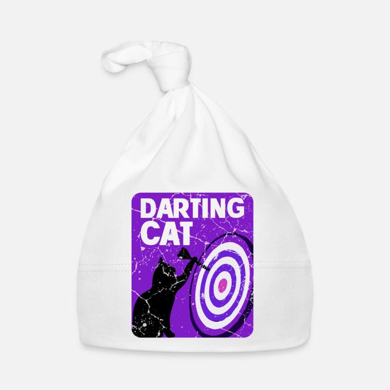 Dart player cat Organic Baby Cap