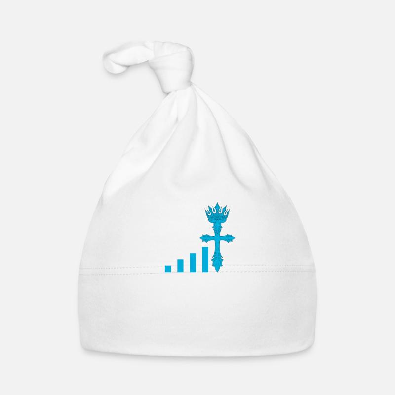Prêtre catholique | Drôle de cadeau | - Bonnet bio Bébé - blanc