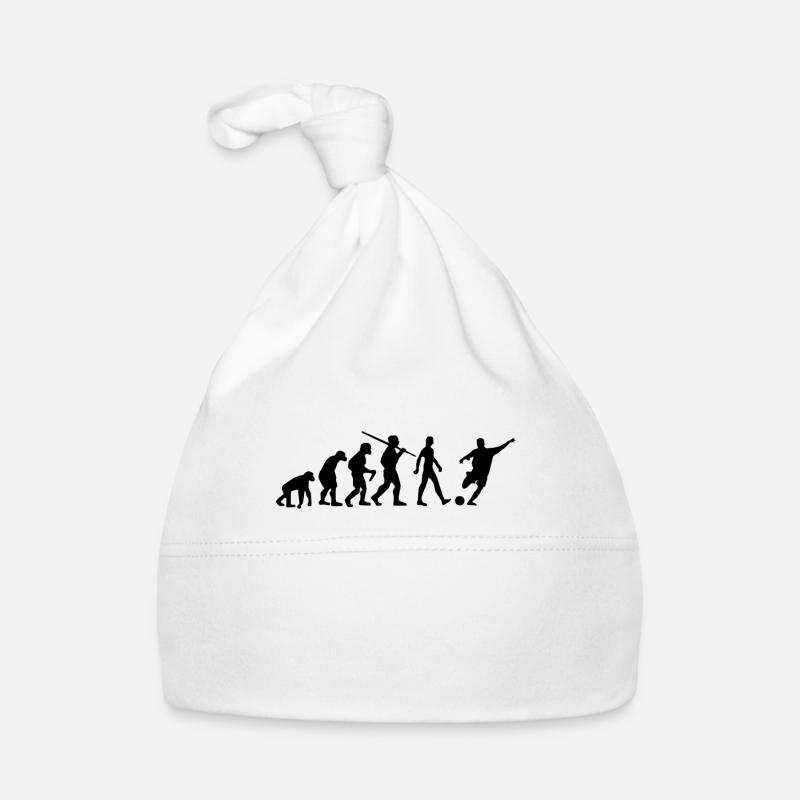 Fussball Evolution Torjäger - Baby Bio-Mütze - Weiß