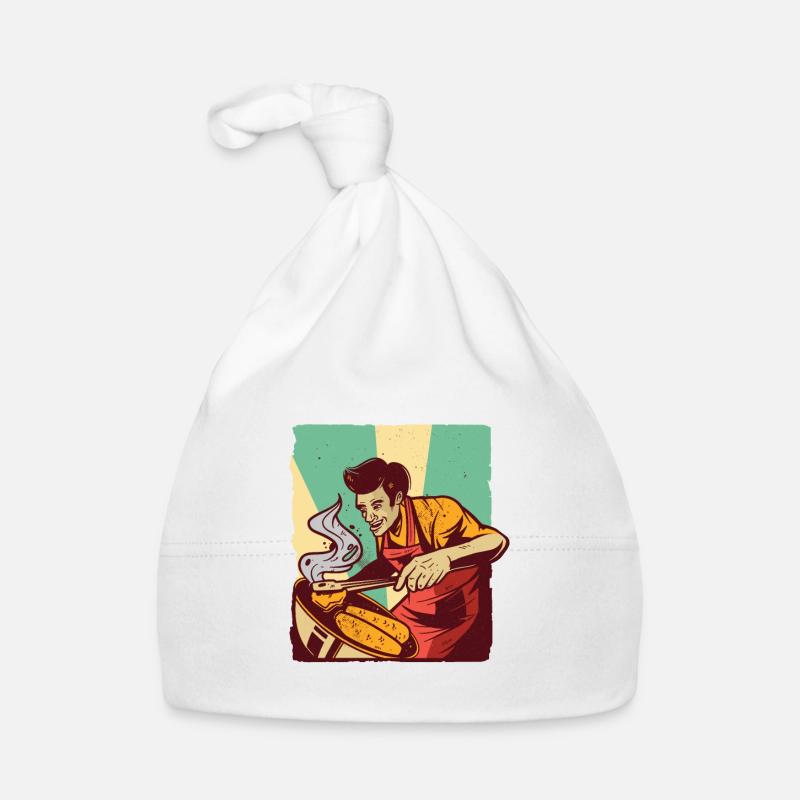 Grillen Mann Grillt BBQ Baby Bio-Mütze