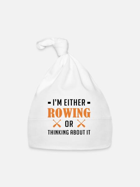 Rowing Rowing Rowing Rowing Rowing Rowing Water Sports Rowing - Organic Baby Cap - white - Front