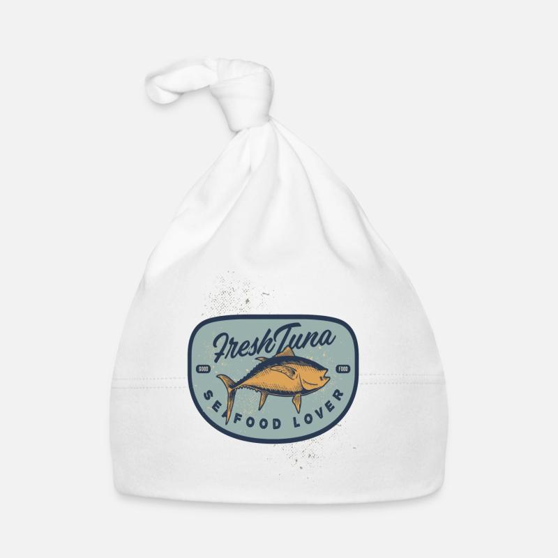 Frischer Thunfisch Tuna Seafood - Baby Bio-Mütze - Weiß