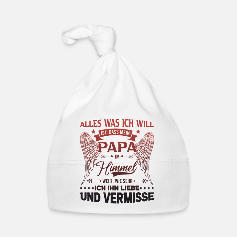 Tout ce que je veux, c’est que mon papa soit au ciel Bonnet bio Bébé