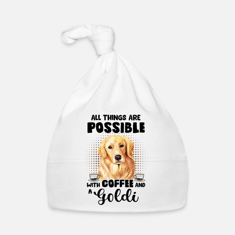 Kaffee Golden Retriever Spruch Hund Spruch Baby Bio-Mütze