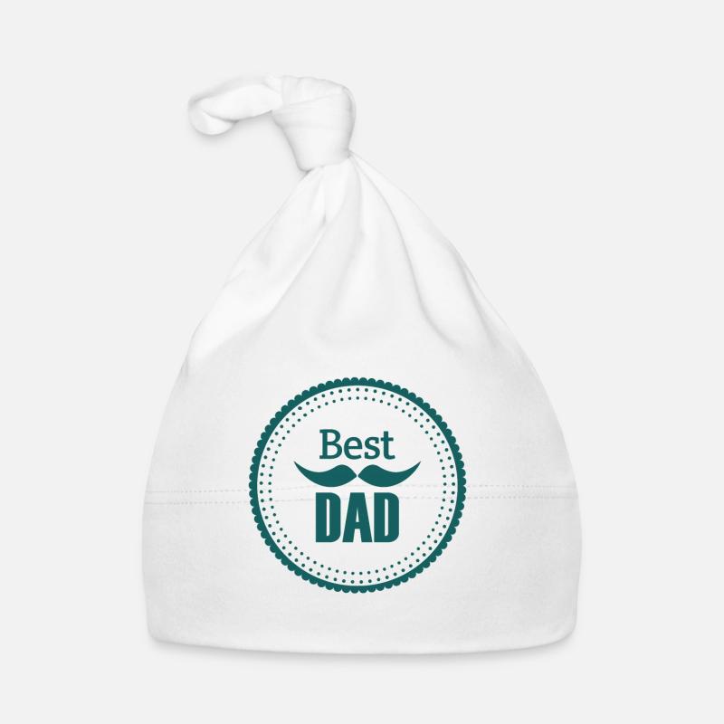 Best Dad Vater Daddy Papi Papa Dad - Baby Bio-Mütze - Weiß