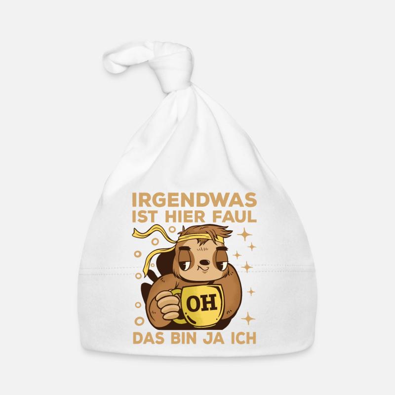 Faultier Kaffee Baby Bio-Mütze