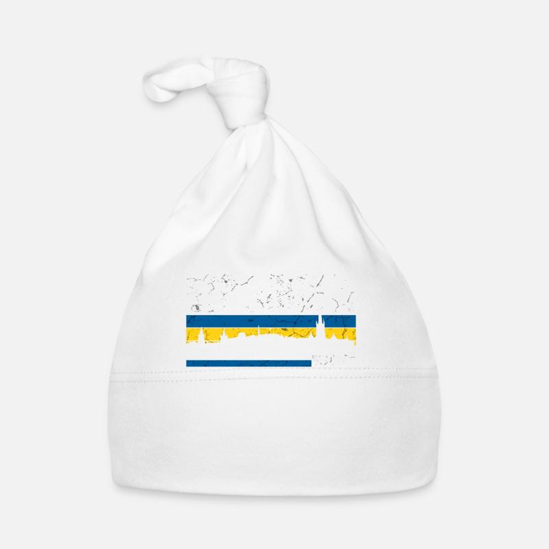 Stockholm Skyline Organic Baby Cap