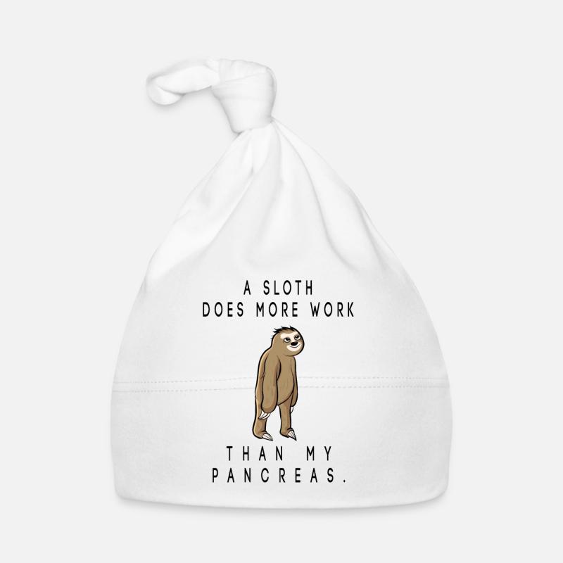 a sloth does more work than my pancreas Organic Baby Cap