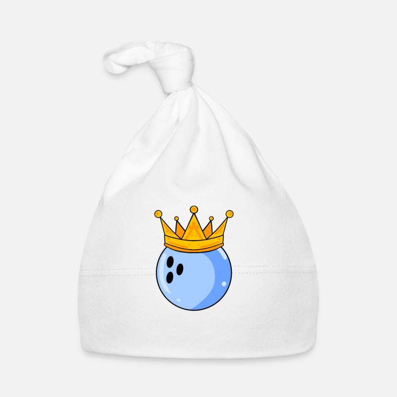 Bowling King - Bowling Ball King Crown Organic Baby Cap