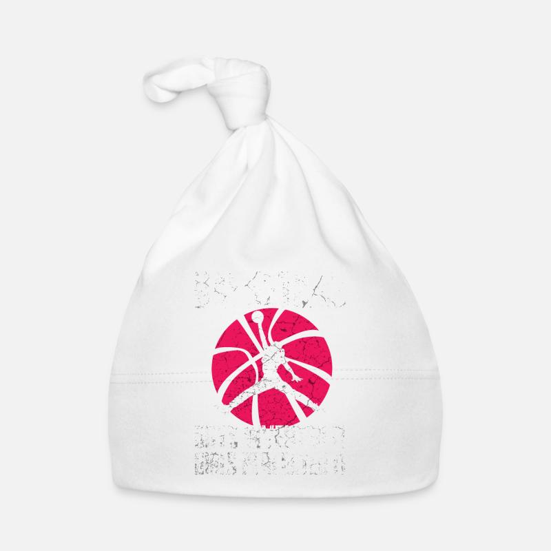 Basketball Mädchen - Baby Bio-Mütze - Weiß