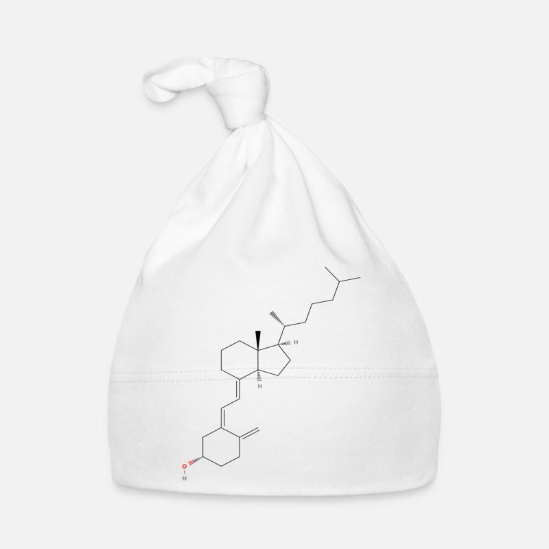 Vitamin D Molekül - Farbige Strukturformel Baby Bio-Mütze