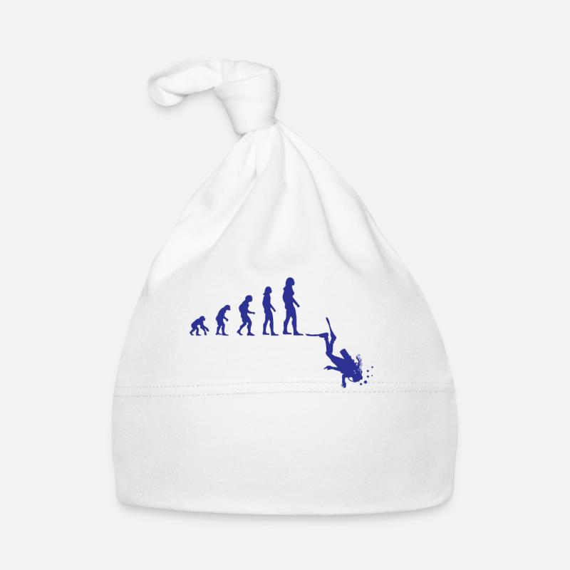 Tauchen Evolution Taucher Mädchen Damen Geschenk Baby Bio-Mütze