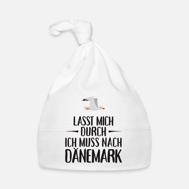 Lasst mich durch ich muss nach Dänemark Möwe - Baby Bio-Mütze - Weiß