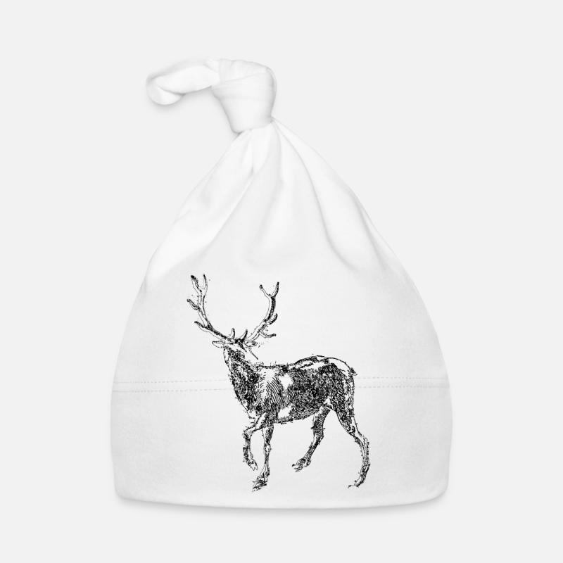 Deer black Organic Baby Cap