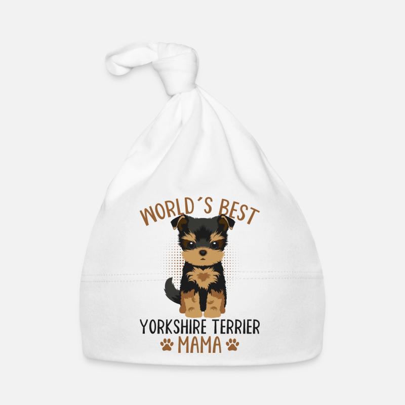 Yorkshire Terrier - Bonnet bio Bébé - blanc