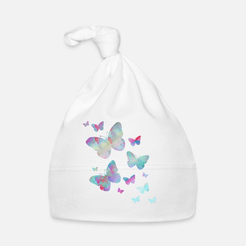 Schmetterling Schmetterling Tier bunt Farbe Baby Bio-Mütze