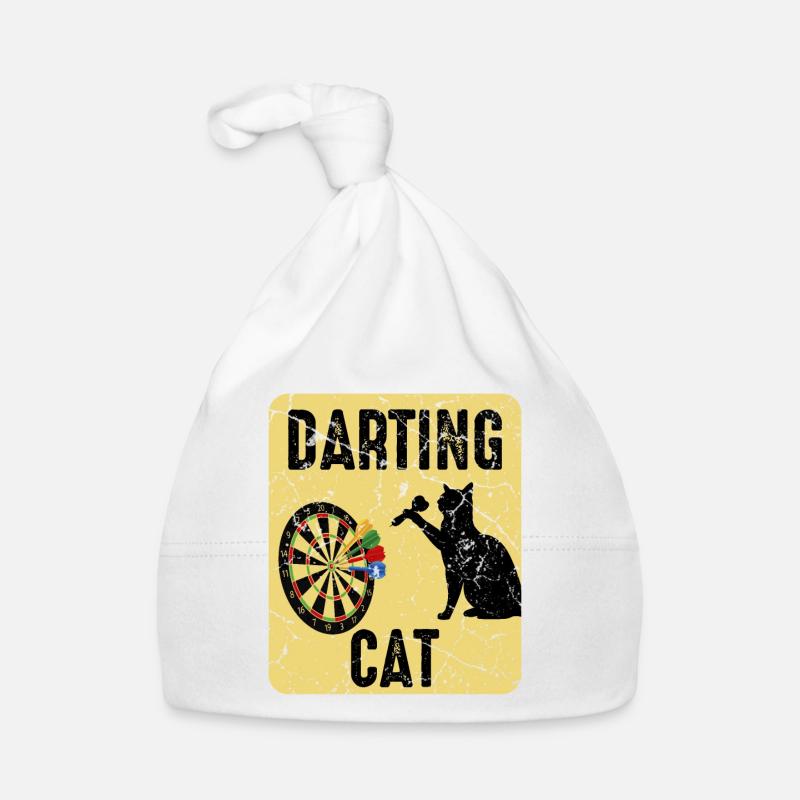 Dart player cat Organic Baby Cap