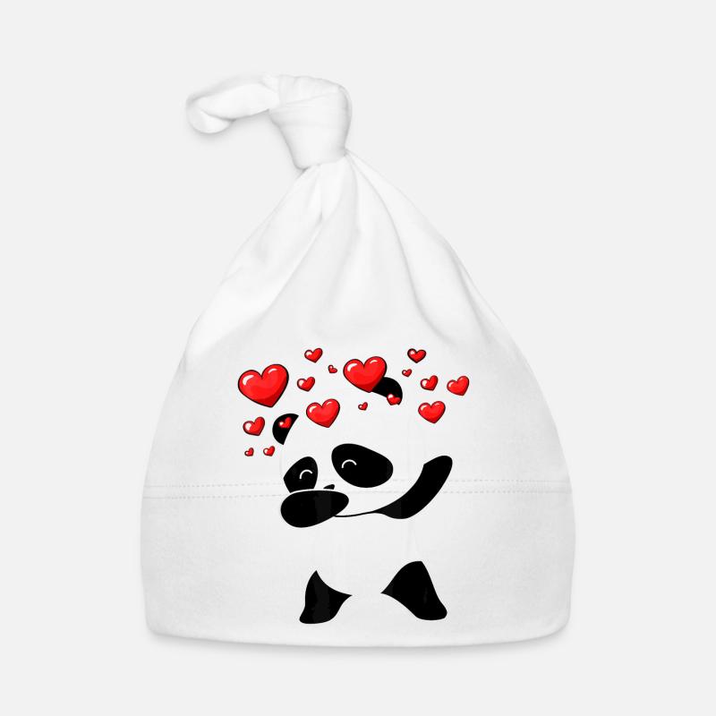 Panda Cool Dabbing Hearts Organic Baby Cap