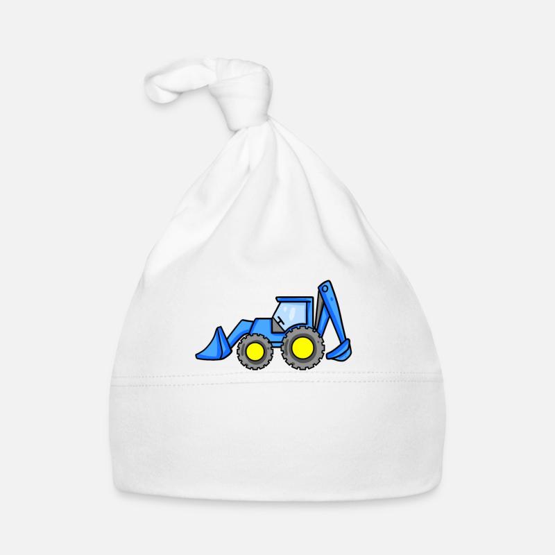 Chantier de chantier de dragage - Bonnet bio Bébé - blanc
