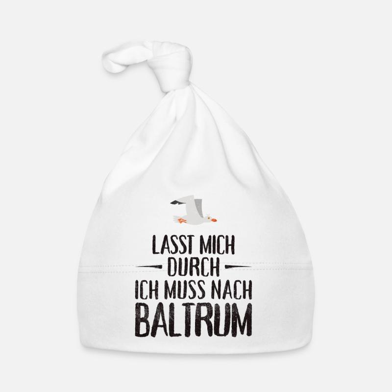 Lasst mich durch ich muss nach Baltrum Möwe Baby Bio-Mütze