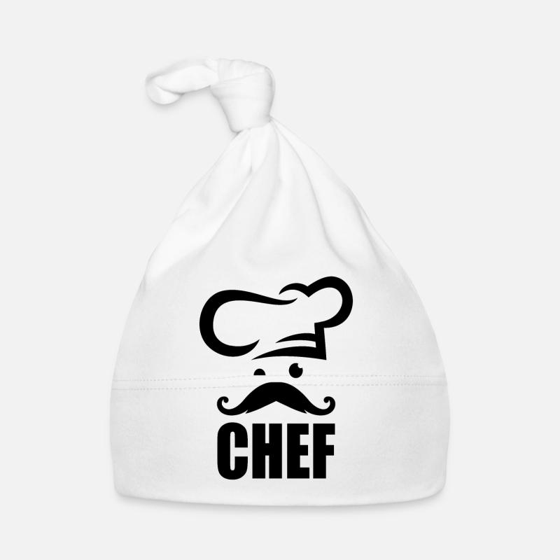 Chefkoch - Koch mit Schnurrbart Baby Bio-Mütze