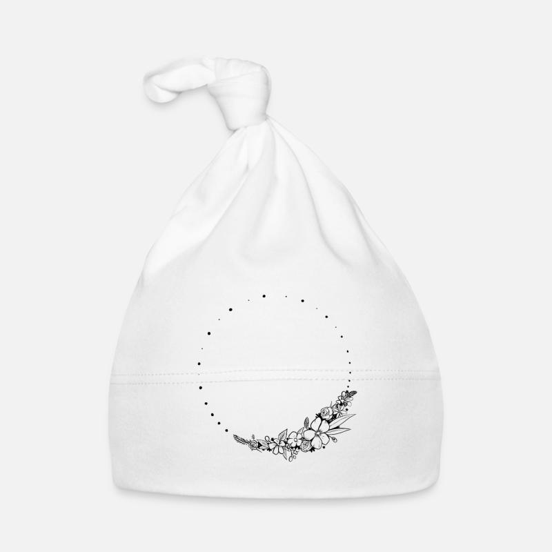 Cercle des fleurs - Bonnet bio Bébé - blanc