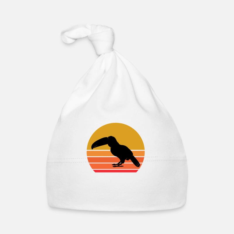 Retro Sonne Tukan Vogel Geschenkidee Baby Bio-Mütze
