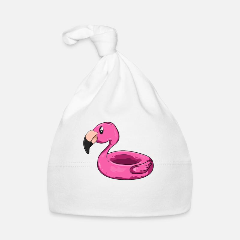 Flamingo Schwimmring Baby Bio-Mütze